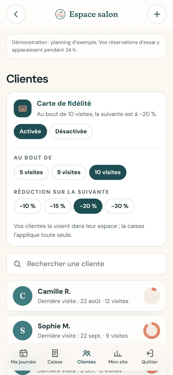 Sur téléphone : La fidélité